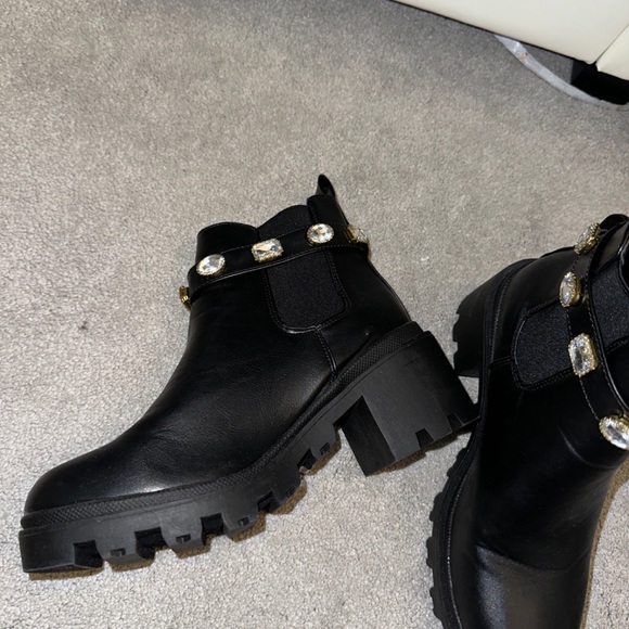 Womens black booties - Picture 3 of 4